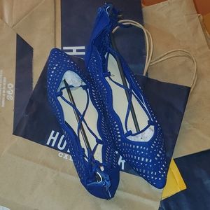 Royal Blue Lace Up Sandals